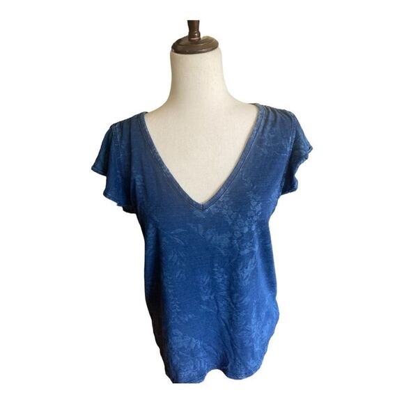 WHBM Gray/Blue V-Neck Tunic - Picture 8 of 8